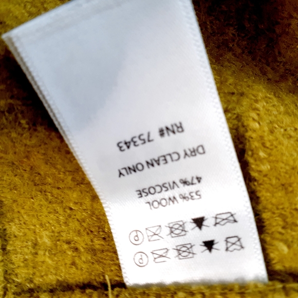 Tahari Wool Moto Style Rich Yellow Small Jacket P1068 - Picture 10 of 10